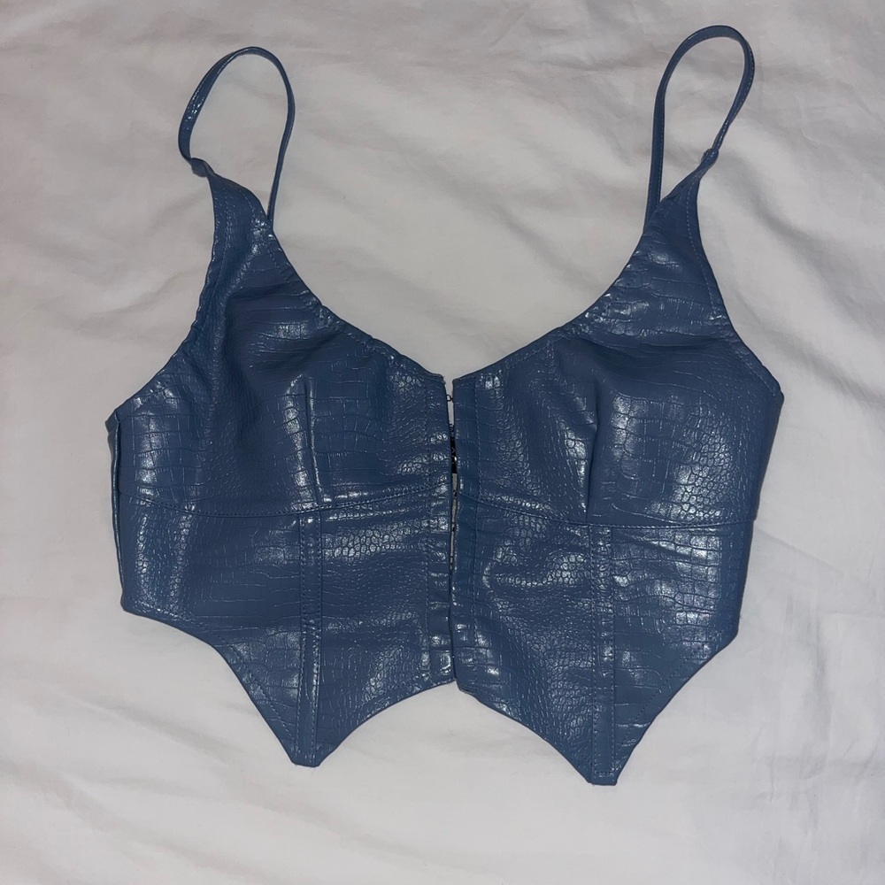 Blue Textured Top